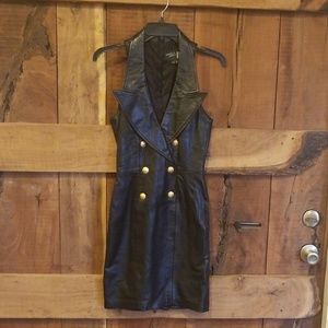 Vintage Michael Hoban North Beach Leather Dress